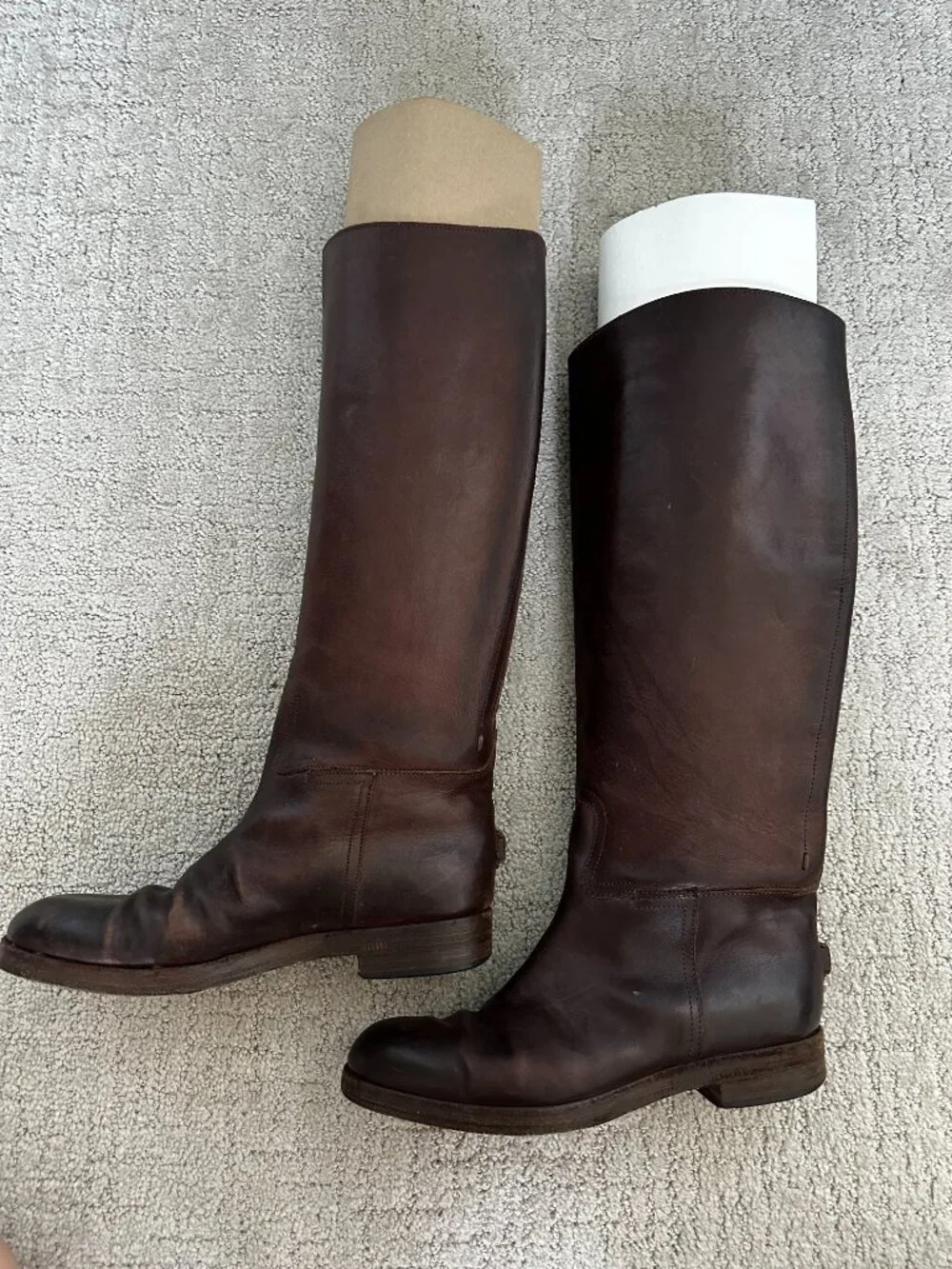 GGDB Golden Goose Knee High Riding Cowgirl Boots Brown Made in Italy 37 - Picture 2 of 6